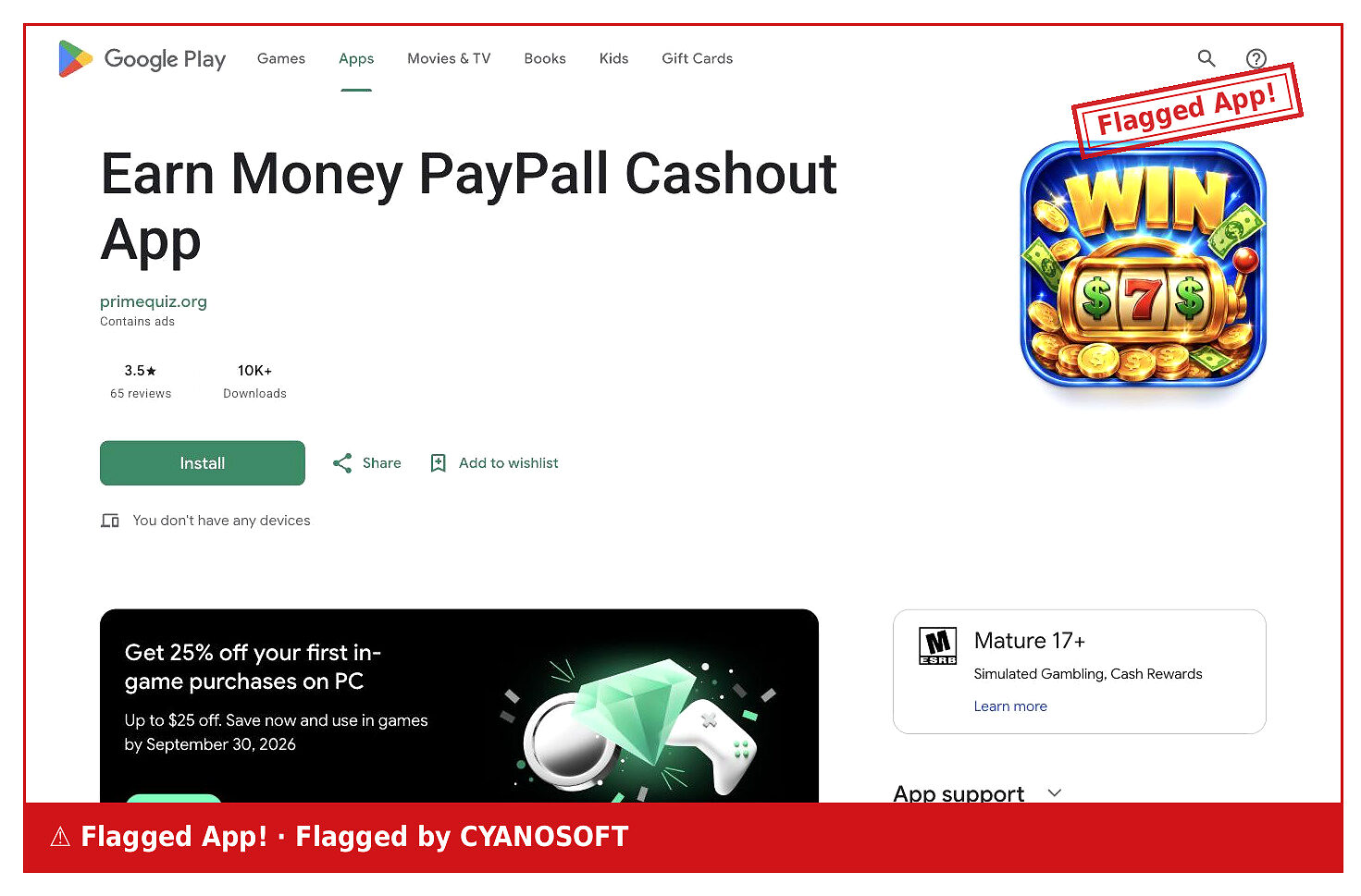 EarnMoneyPayPallCashoutApp_FLAGGEDAPP_gentle