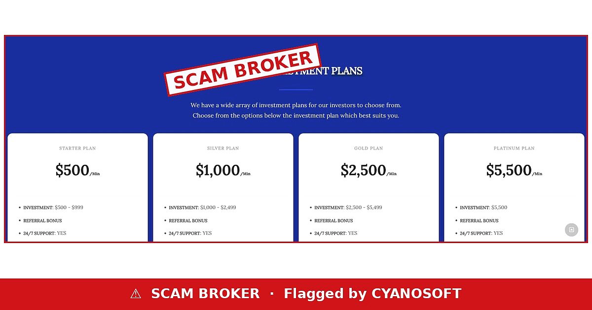 Quantacapmarket flagged as a scam broker by CYANOSOFT