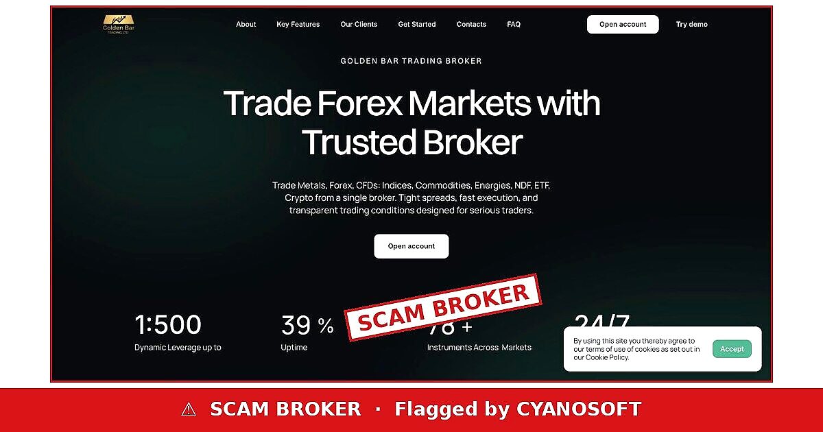 Golden Bar Trading scam broker warning