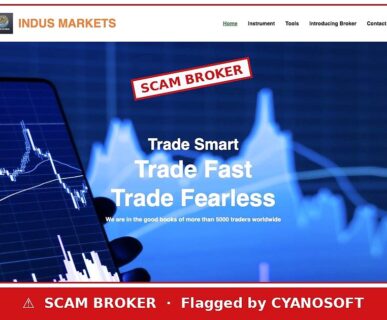 Indus Markets scam broker warning