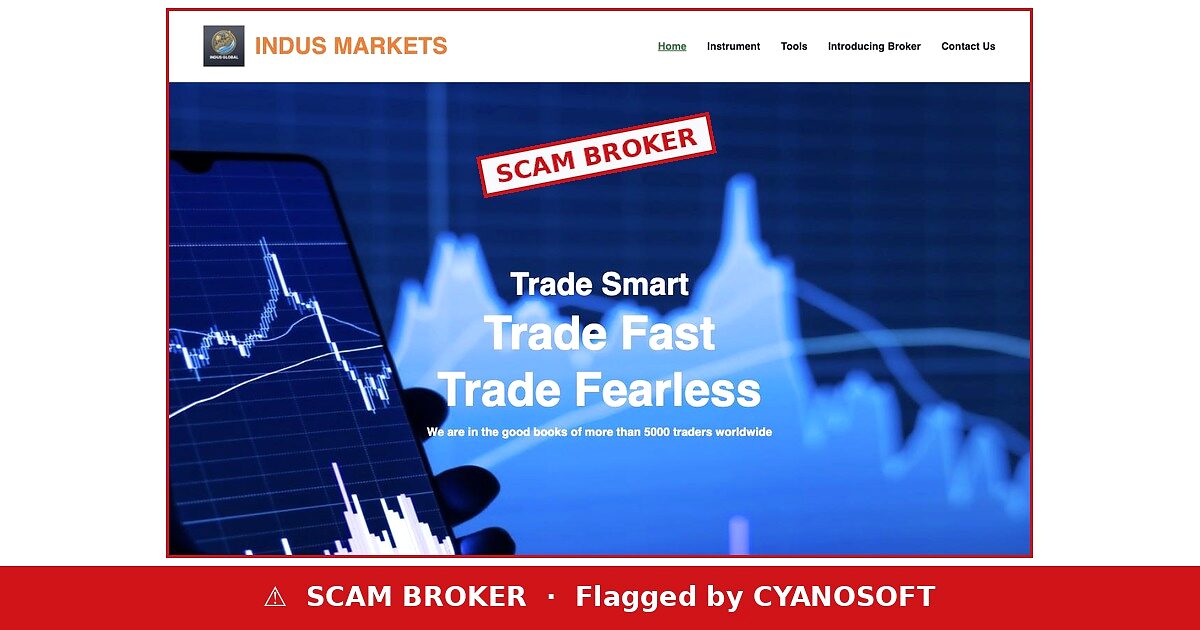 Indus Markets scam broker warning
