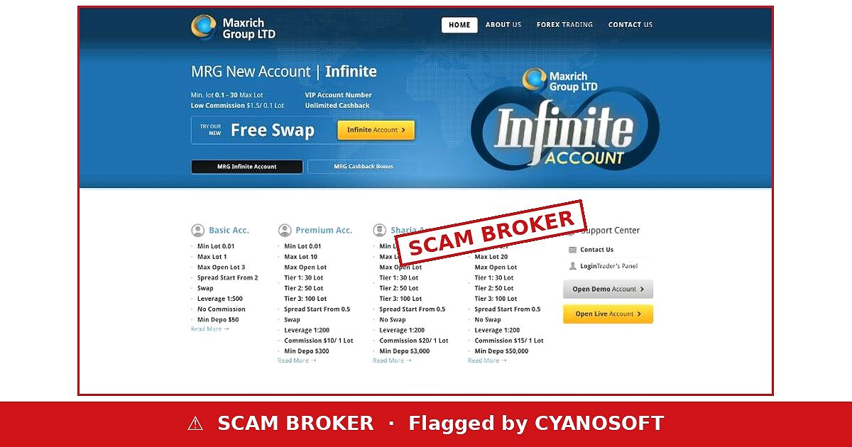 Maxrich Group scam broker warning