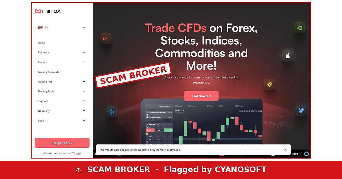 Mirrox scam broker warning