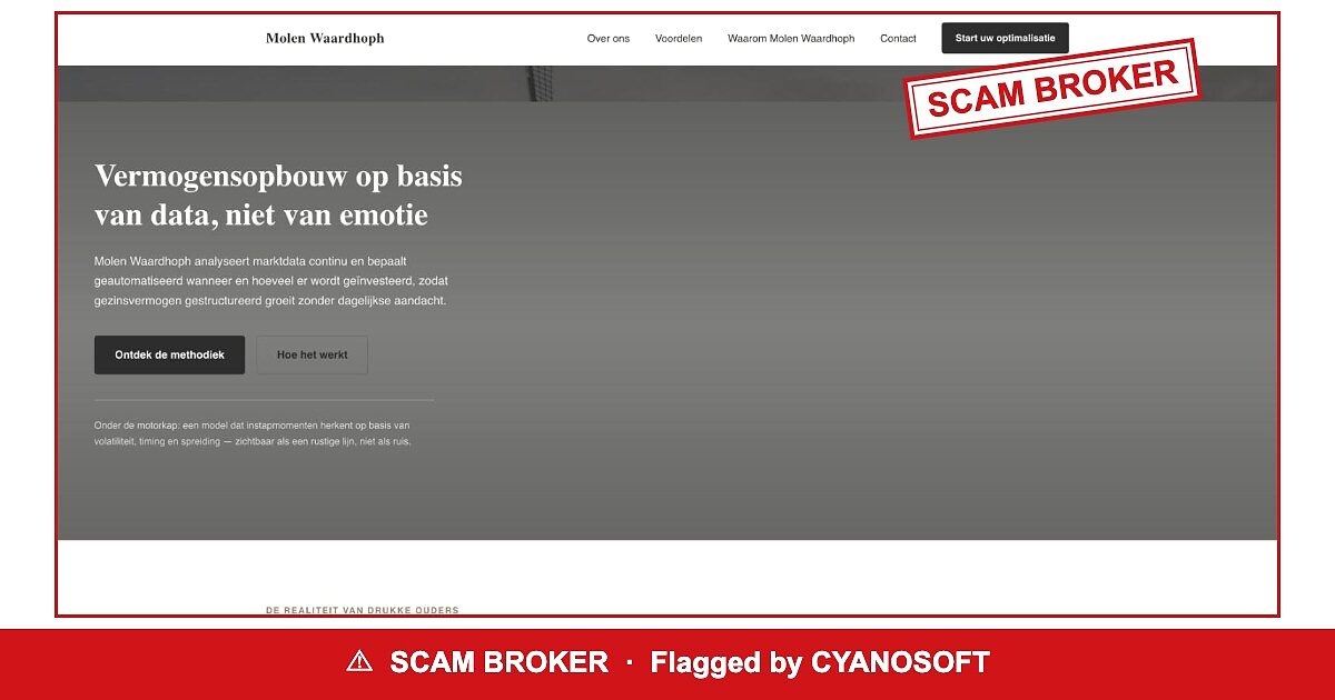 Molen Waardhoph — flagged scam broker