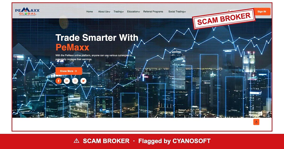 PeMaxx — flagged scam broker