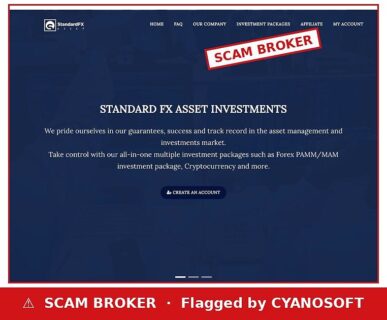 Standard FX Asset scam broker warning