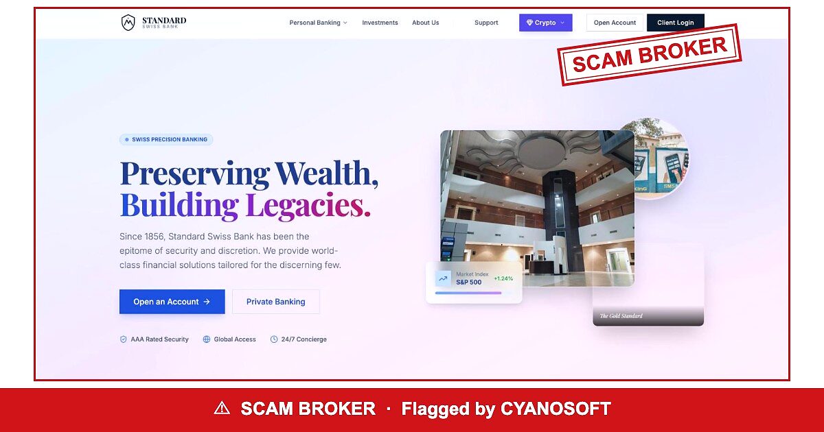 Standard Swiss Bank flagged by regulators