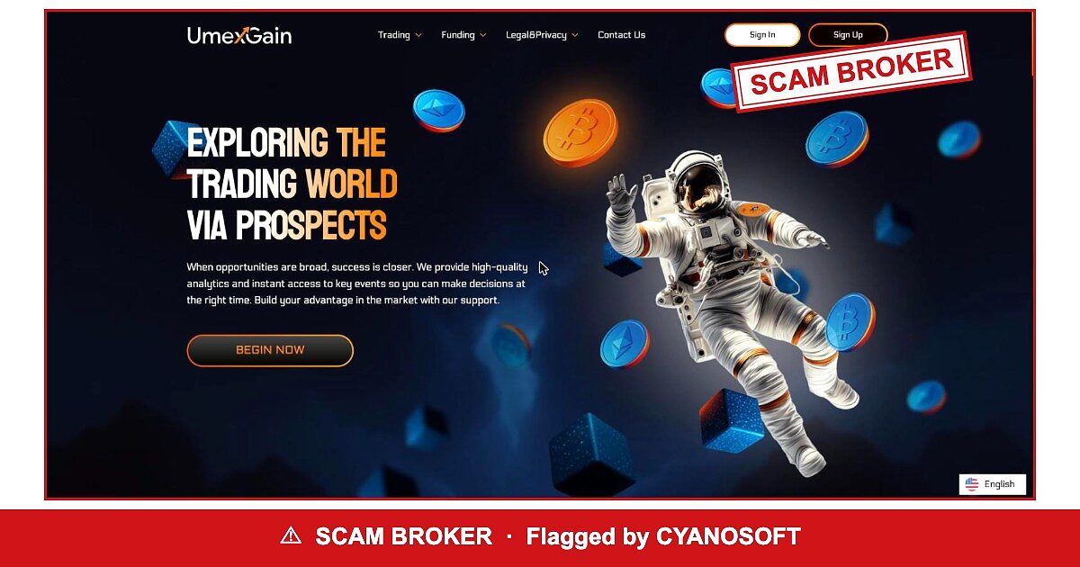 UmexGain — flagged scam broker