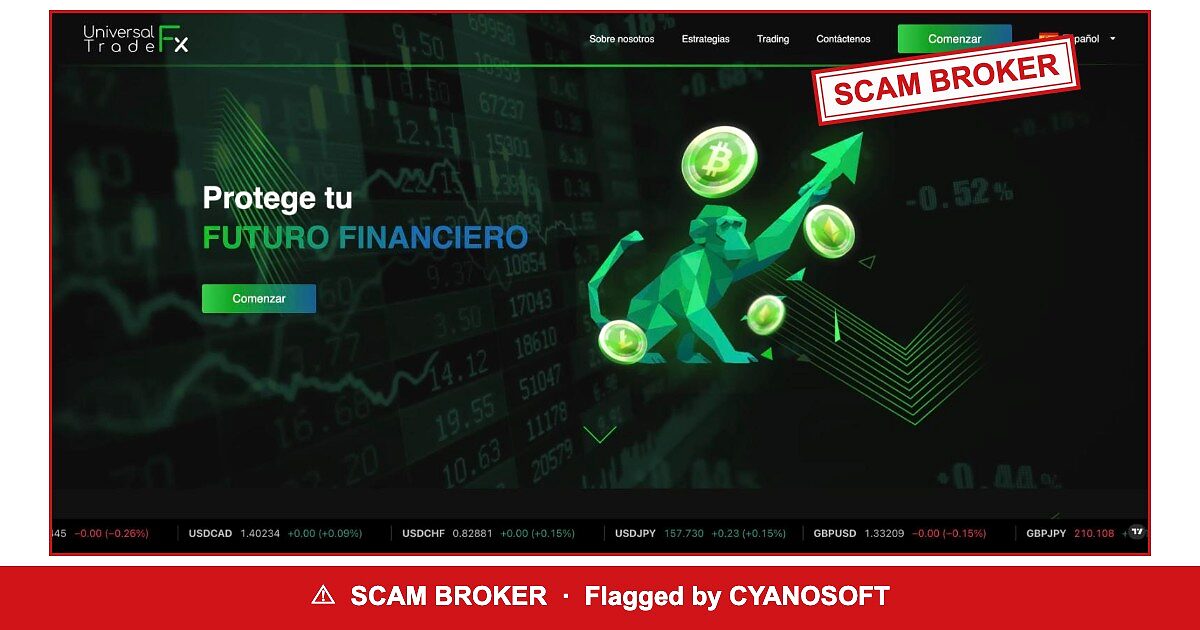 Universal Trade FX — flagged scam broker