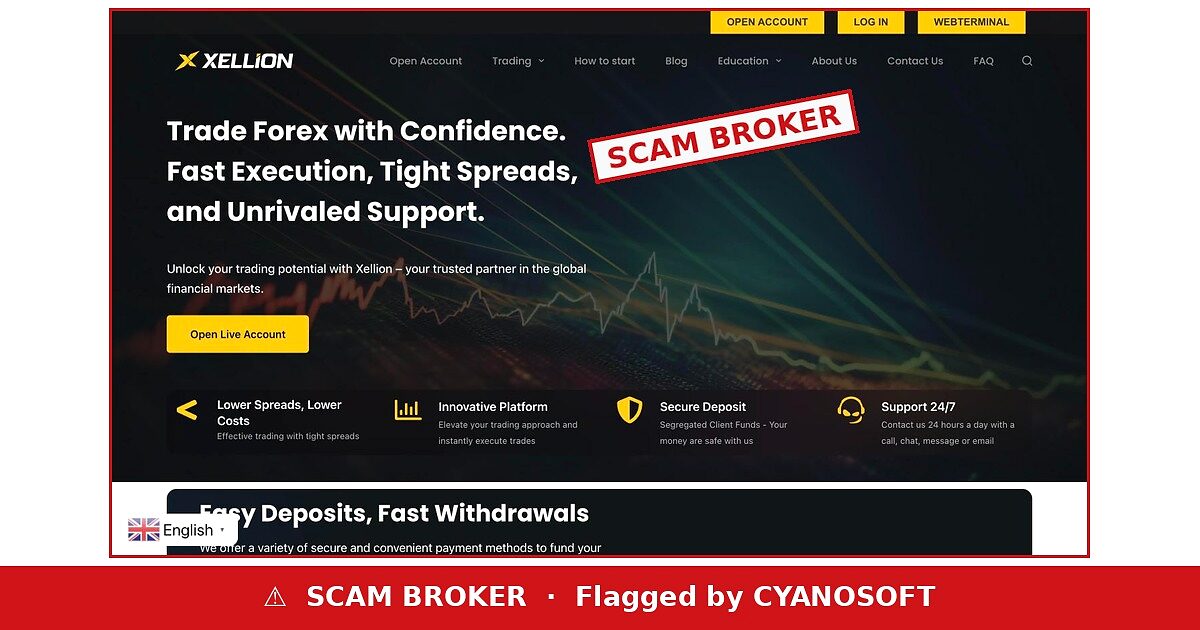 Xellion scam broker warning