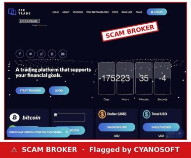 Zectrade scam broker warning